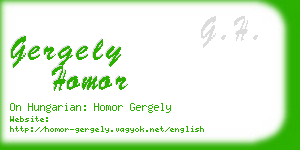 gergely homor business card